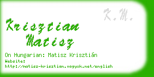 krisztian matisz business card