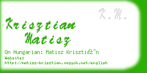krisztian matisz business card